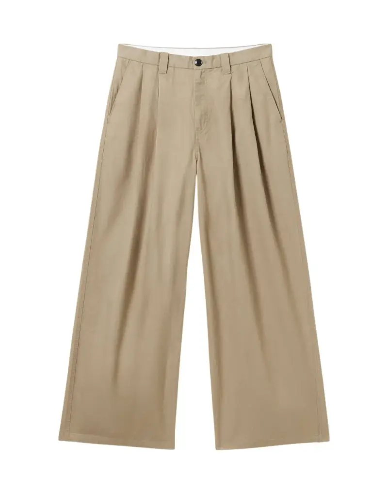 Trousers Chino Otis Oversize pantaloni gamba larga in cotone - Beige 32 (46)