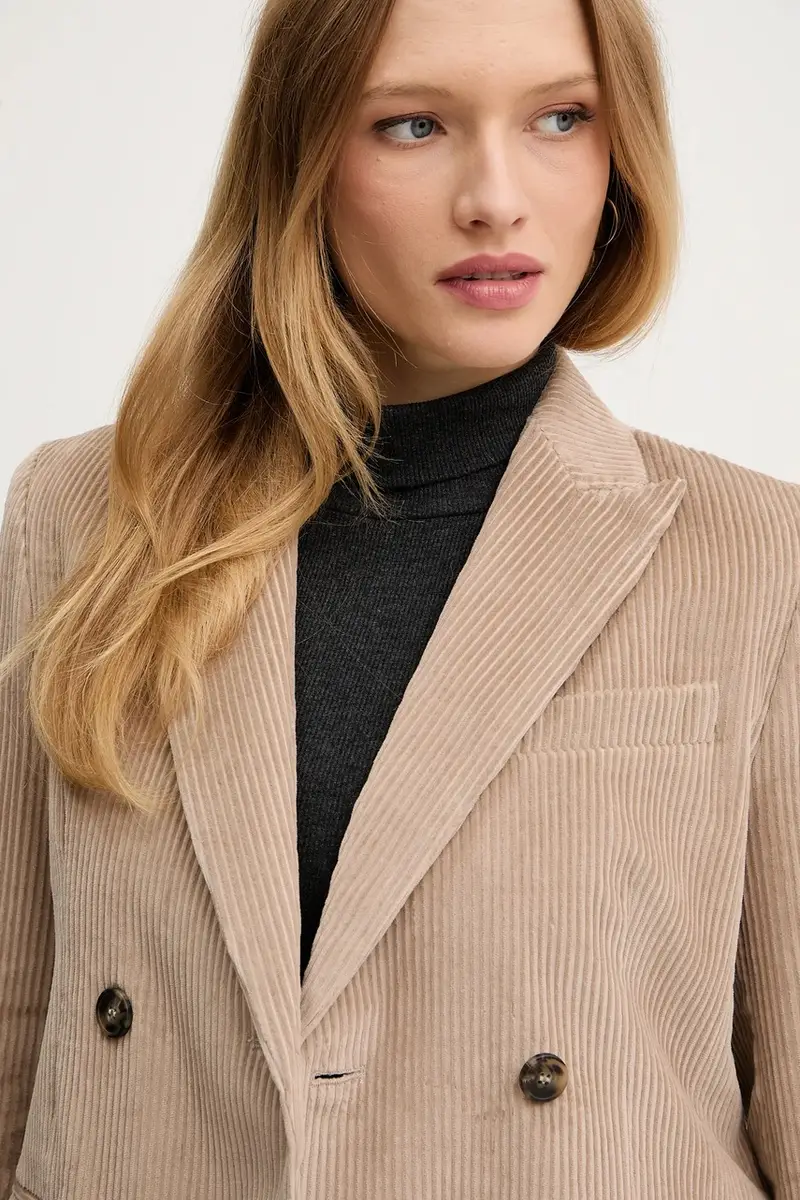 blazer con aggiunta di lana KATANGA colore beige 2525046062600 miniatura 4