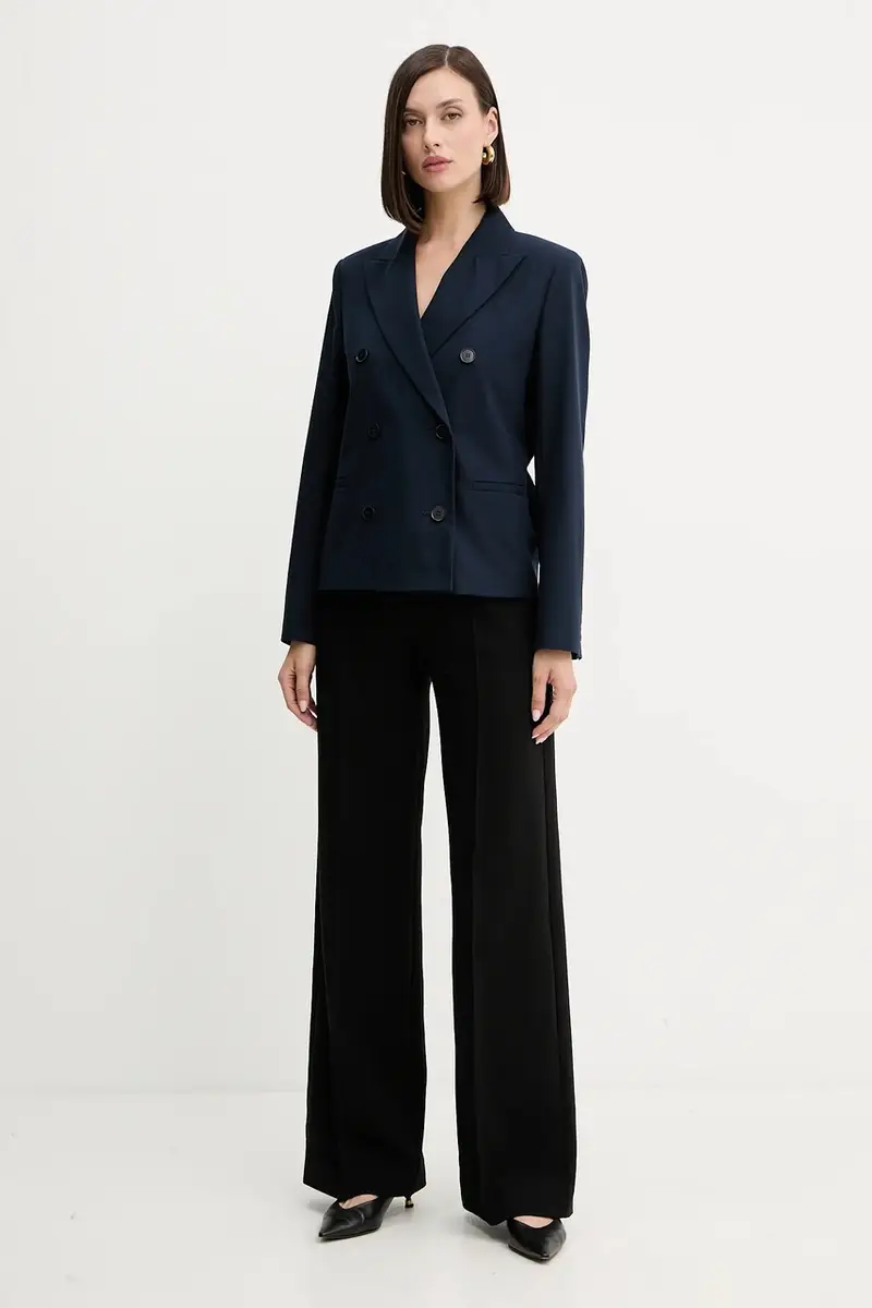 blazer in cotone TAPPETO colore blu navy 2525046061600 miniatura 2