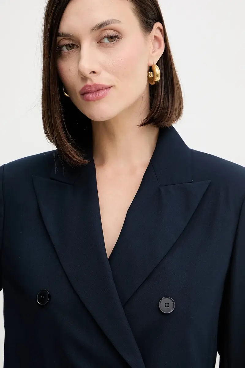 blazer in cotone TAPPETO colore blu navy 2525046061600 miniatura 4