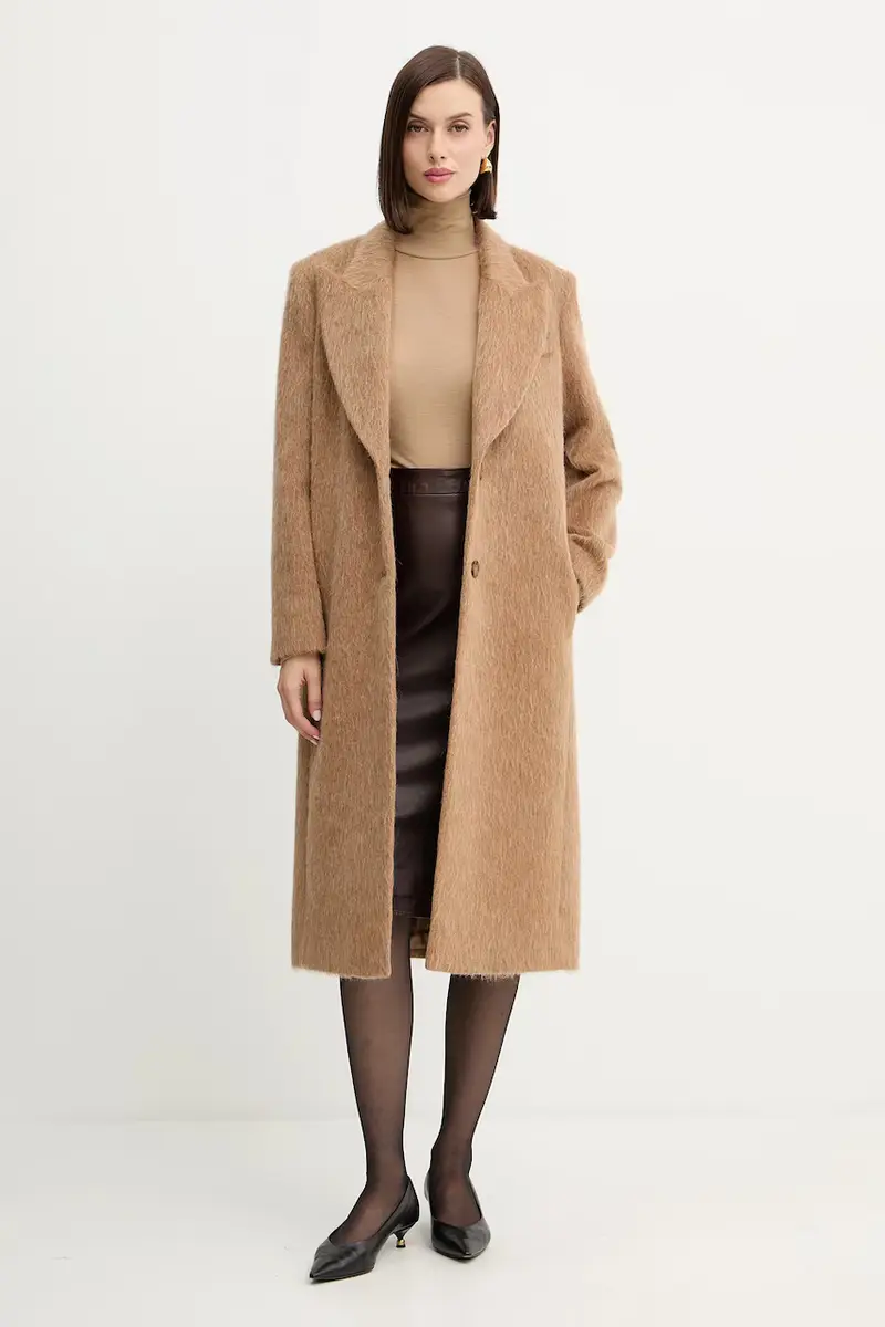 camicetta a maniche lunghe con lana TESEO Beige miniatura 2