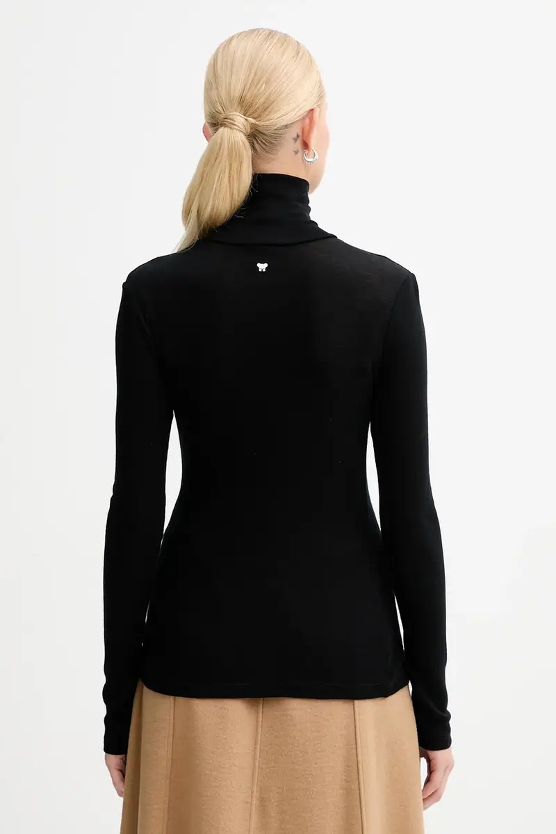 camicetta a maniche lunghe con lana TESEO colore nero 2525946052600 miniatura 3