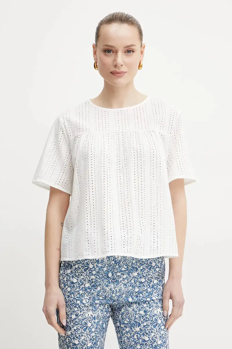 camicetta in cotone donna colore bianco 2515941072600