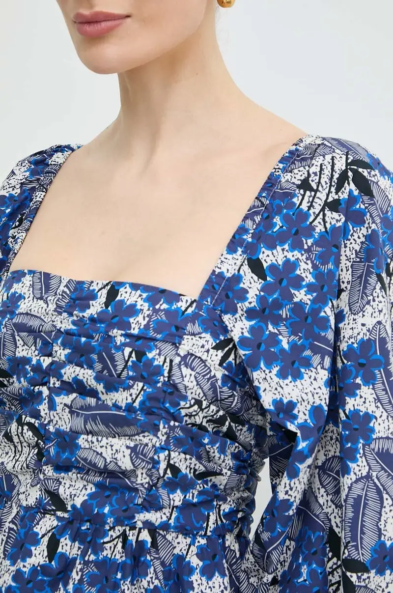 camicetta in cotone donna colore blu 2415161042600 miniatura 5