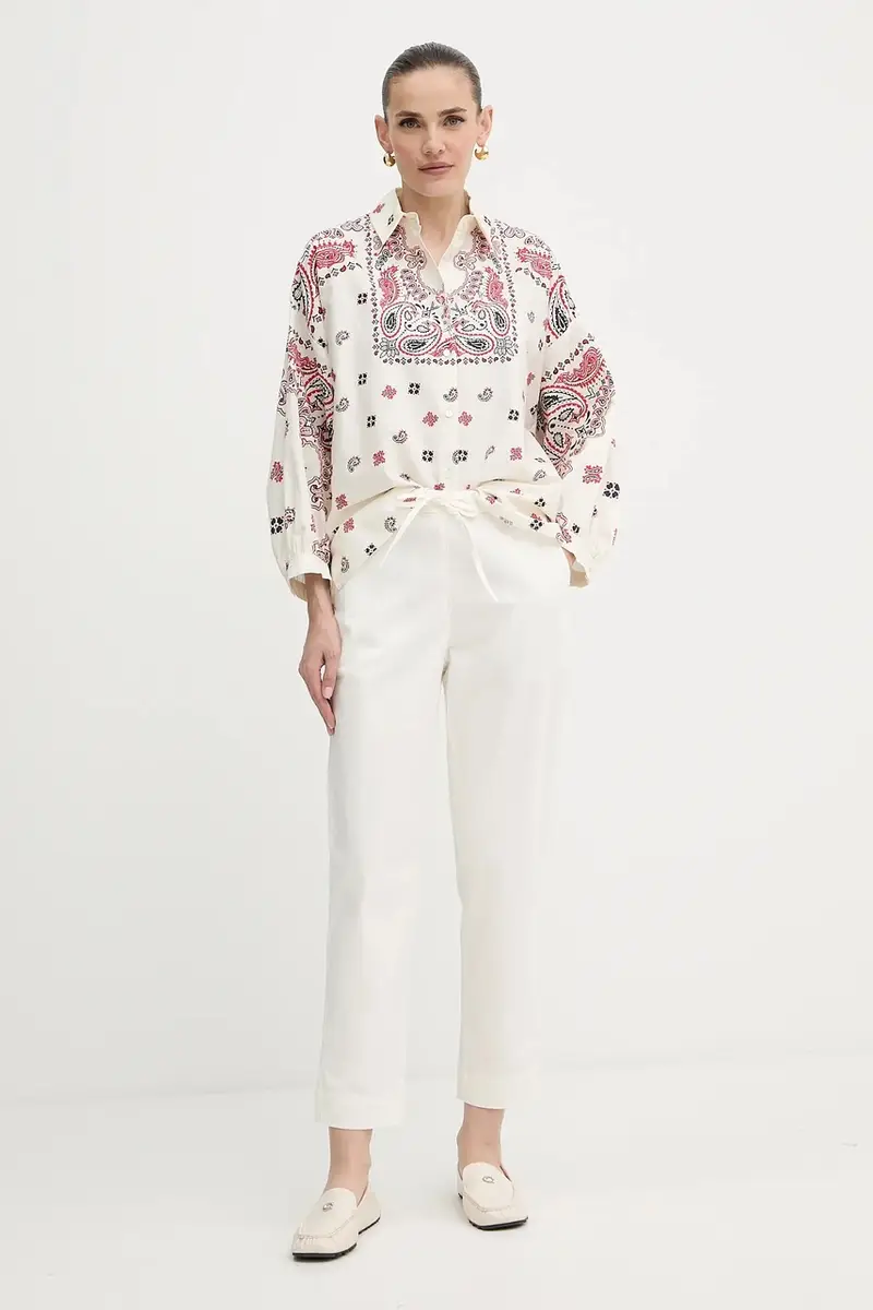 camicia in cotone ADDA donna colore beige 2525116021600 miniatura 2