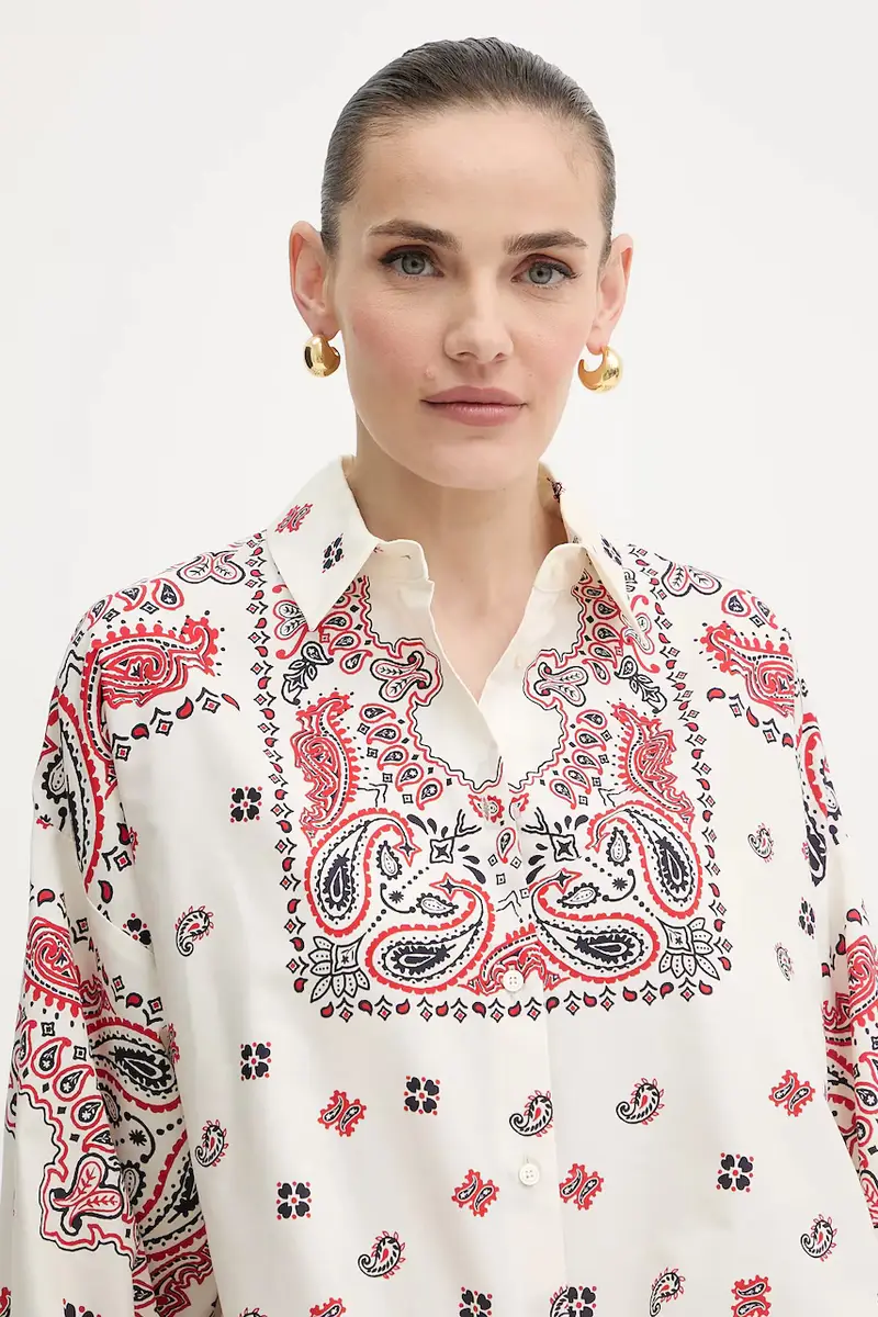 camicia in cotone ADDA donna colore beige 2525116021600 miniatura 4