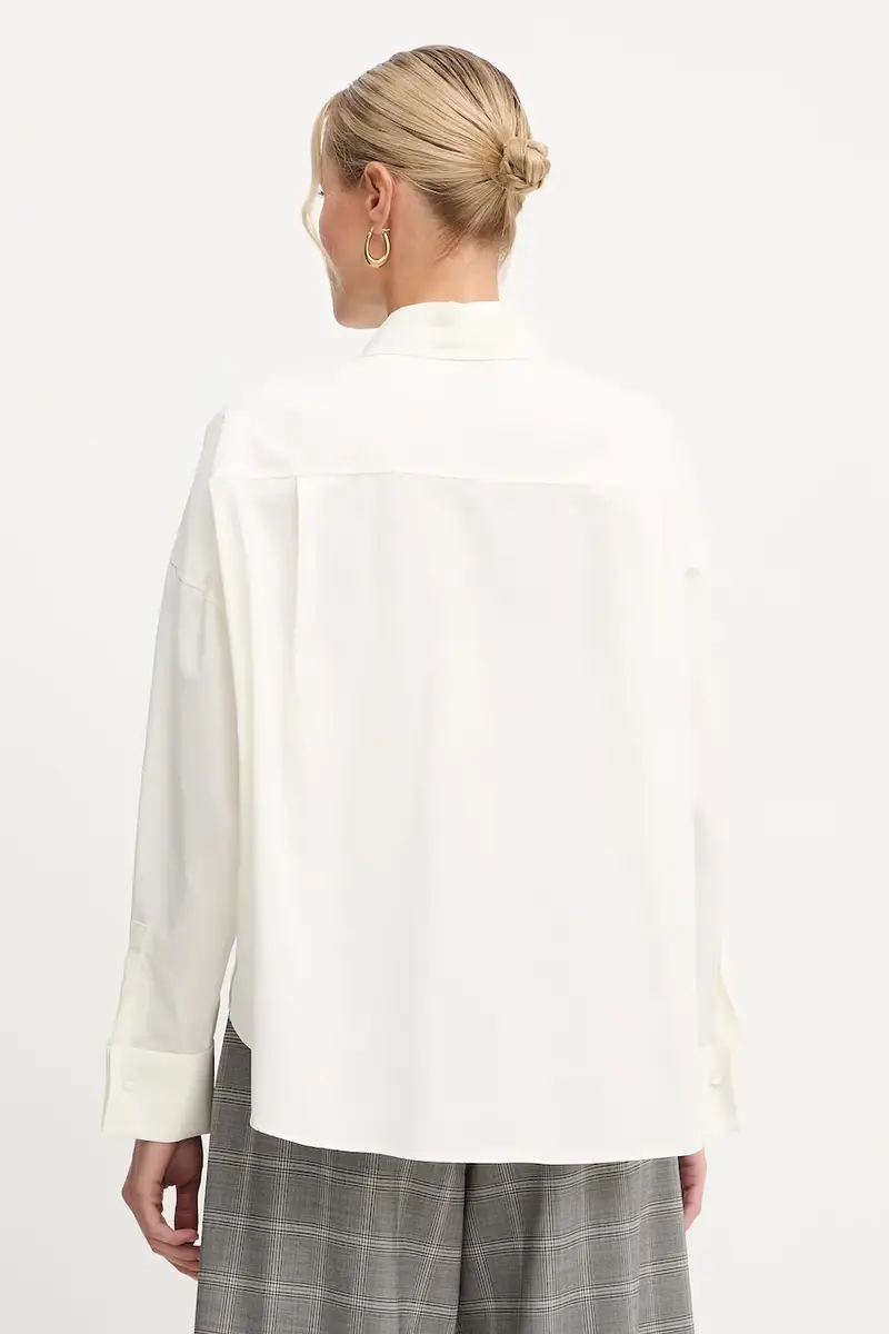 camicia in cotone ARTURO donna colore bianco 2525116042600 Beige miniatura 2