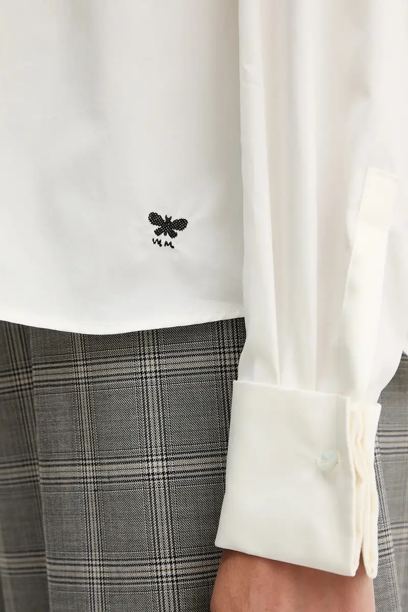 camicia in cotone ARTURO donna colore bianco 2525116042600 Beige miniatura 4