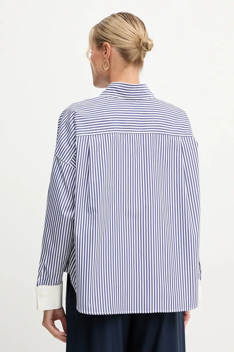 camicia in cotone ARTURO donna colore blu navy 2525116042600 miniatura 3