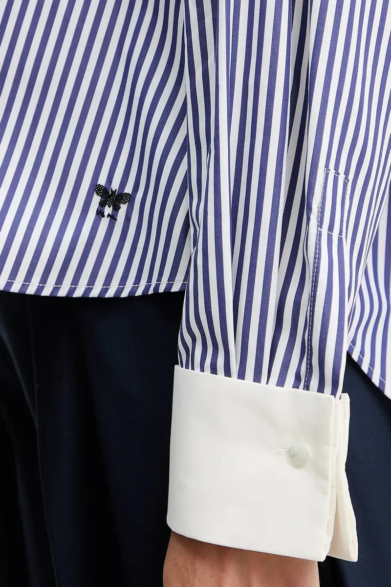 camicia in cotone ARTURO donna colore blu navy 2525116042600 miniatura 5