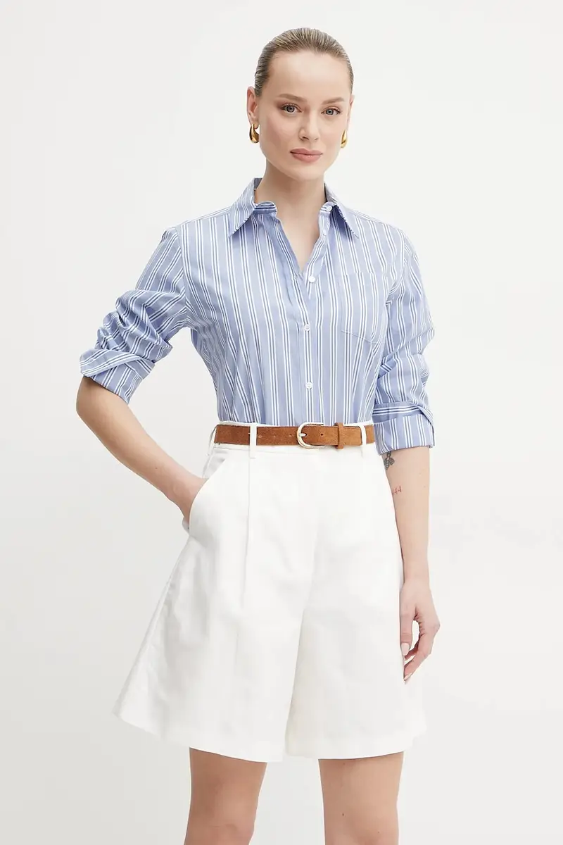 camicia in cotone donna colore blu 2515111081600