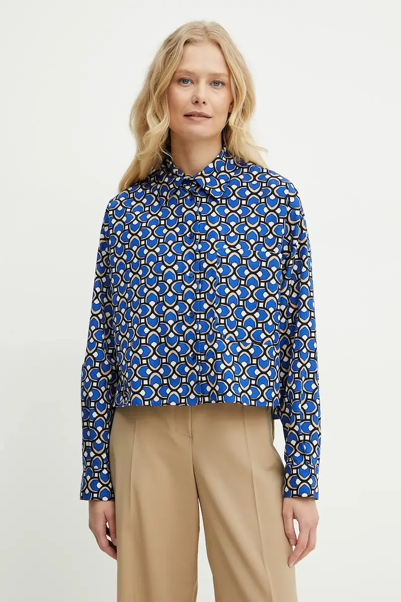 camicia in cotone donna colore blu 2515111112600