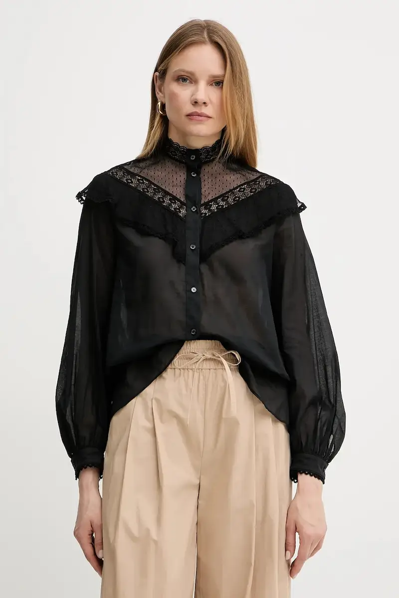 camicia in cotone donna colore nero 2515111013600