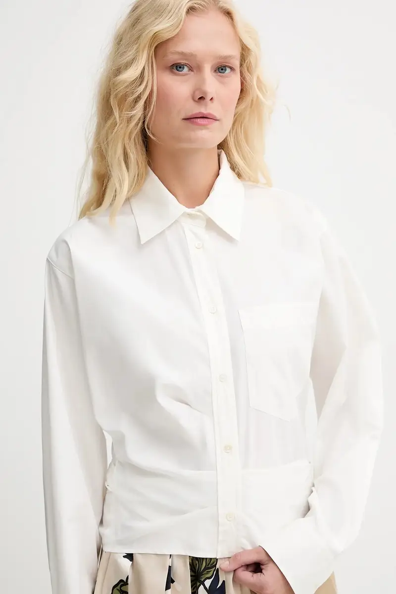 camicia in cotone FRESCO donna colore beige 2525116072600 miniatura 4