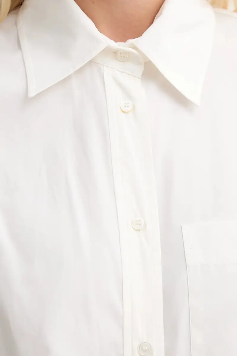 camicia in cotone FRESCO donna colore beige 2525116072600 miniatura 5