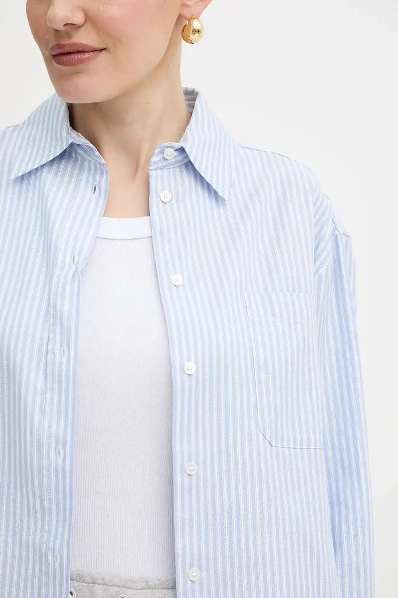 camicia in cotone NUORO donna colore blu 2525116111600 miniatura 5