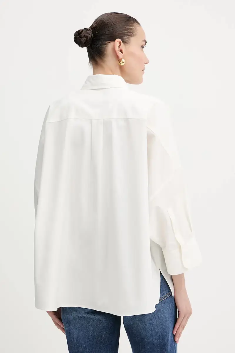 camicia in cotone ZAVORRA donna colore beige 2525116121600 miniatura 3