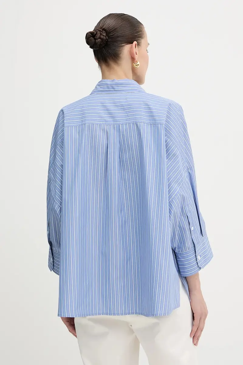 camicia in cotone ZAVORRA donna colore blu 2525116121600 miniatura 3