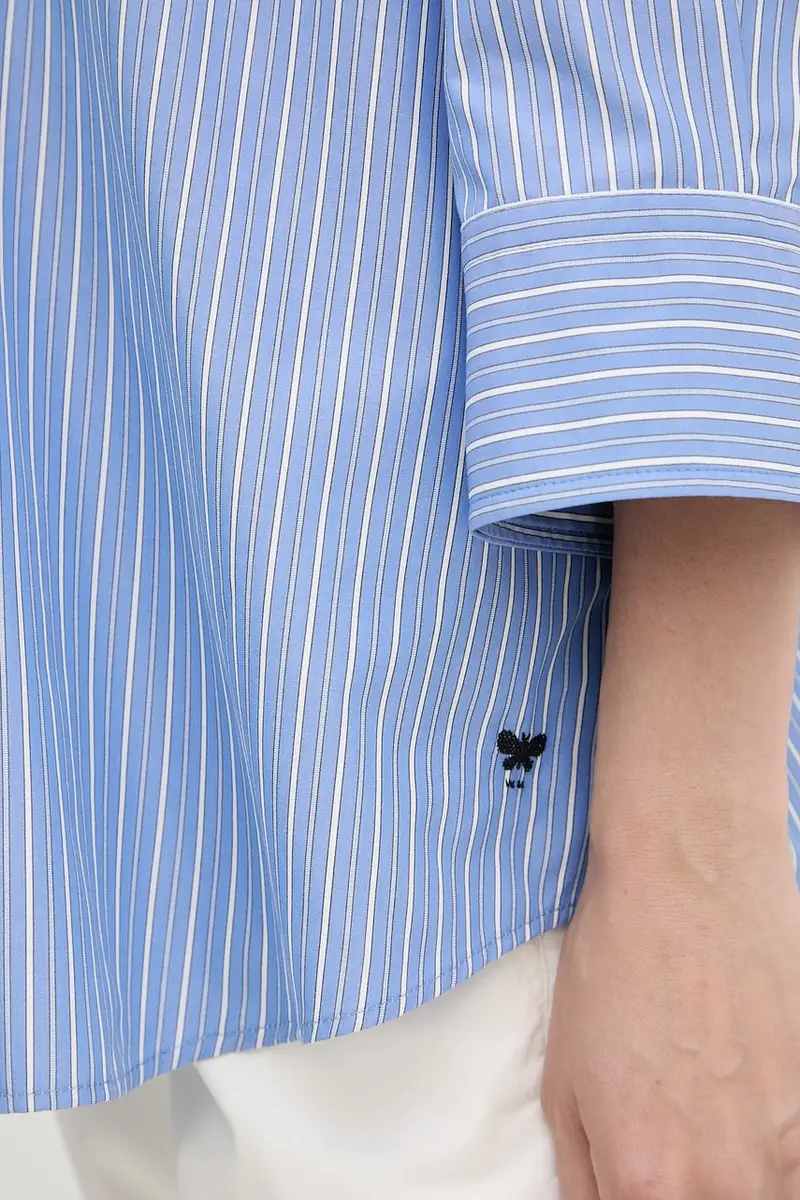 camicia in cotone ZAVORRA donna colore blu 2525116121600 miniatura 5