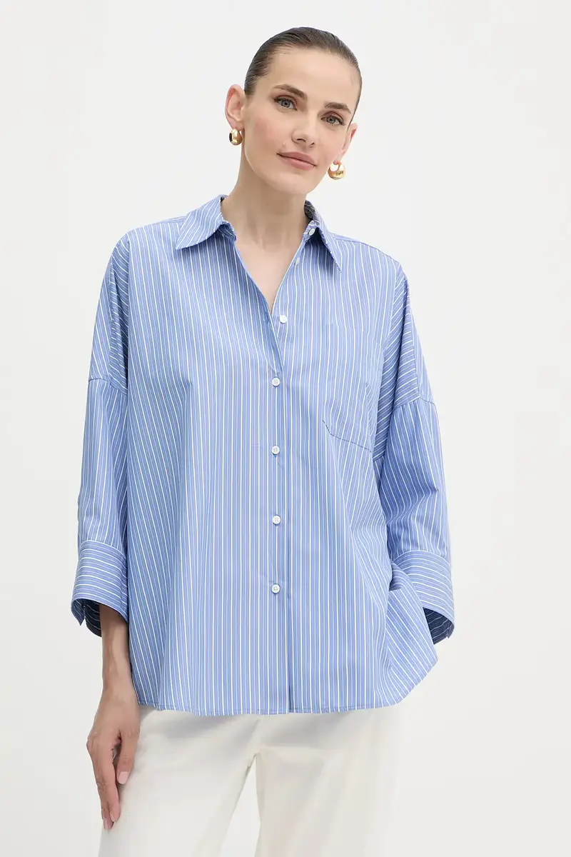 camicia in cotone ZAVORRA donna colore blu 2525116121600