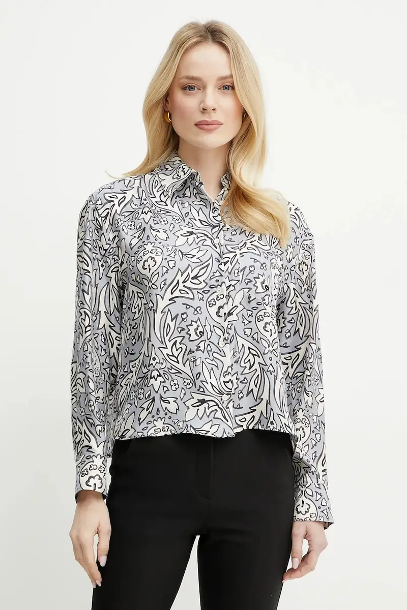 camicia in seta donna colore blu 2515111131600