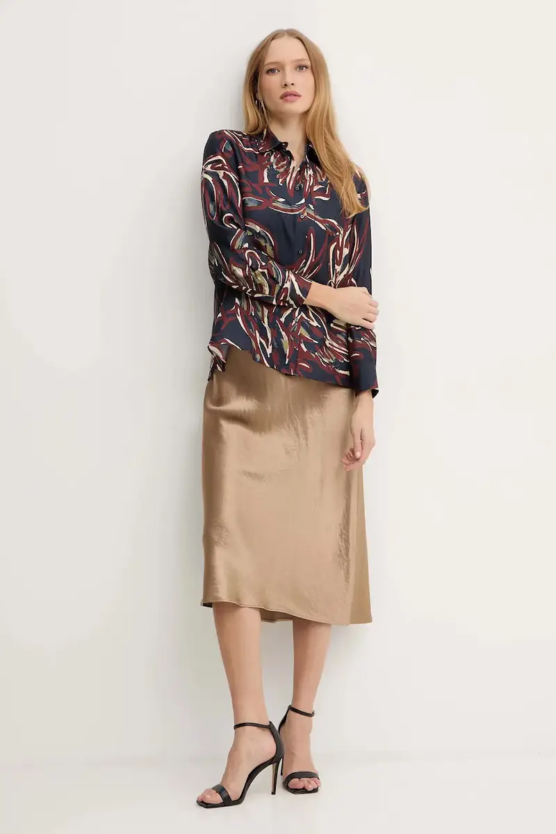 camicia in seta RIVE donna colore blu navy 2525116062600 miniatura 2