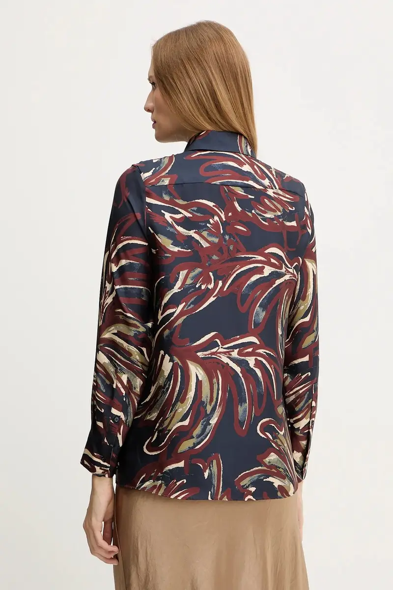 camicia in seta RIVE donna colore blu navy 2525116062600 miniatura 3