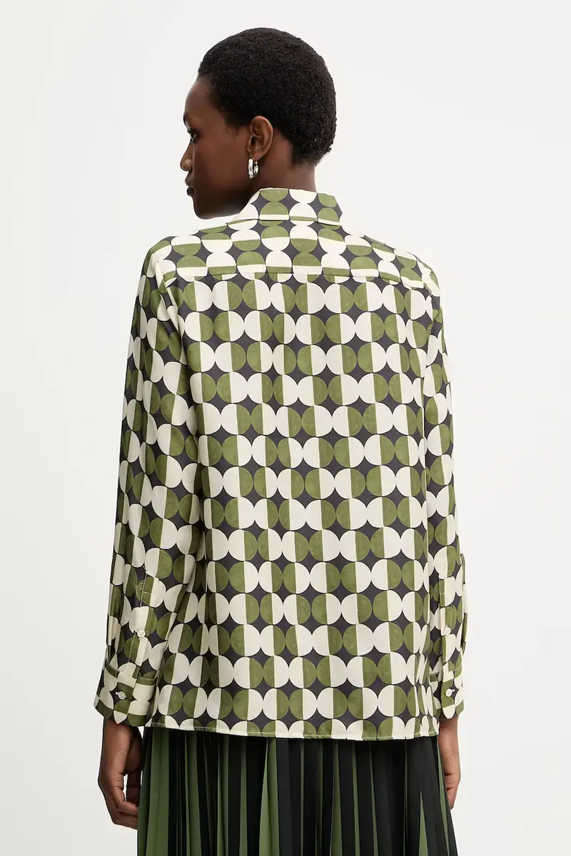 camicia in seta RIVE donna colore verde 2525116062600 miniatura 3