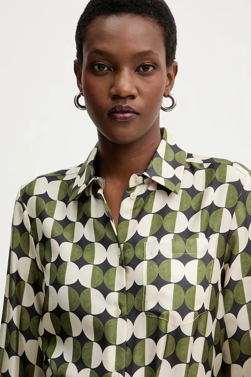 camicia in seta RIVE donna colore verde 2525116062600 miniatura 4