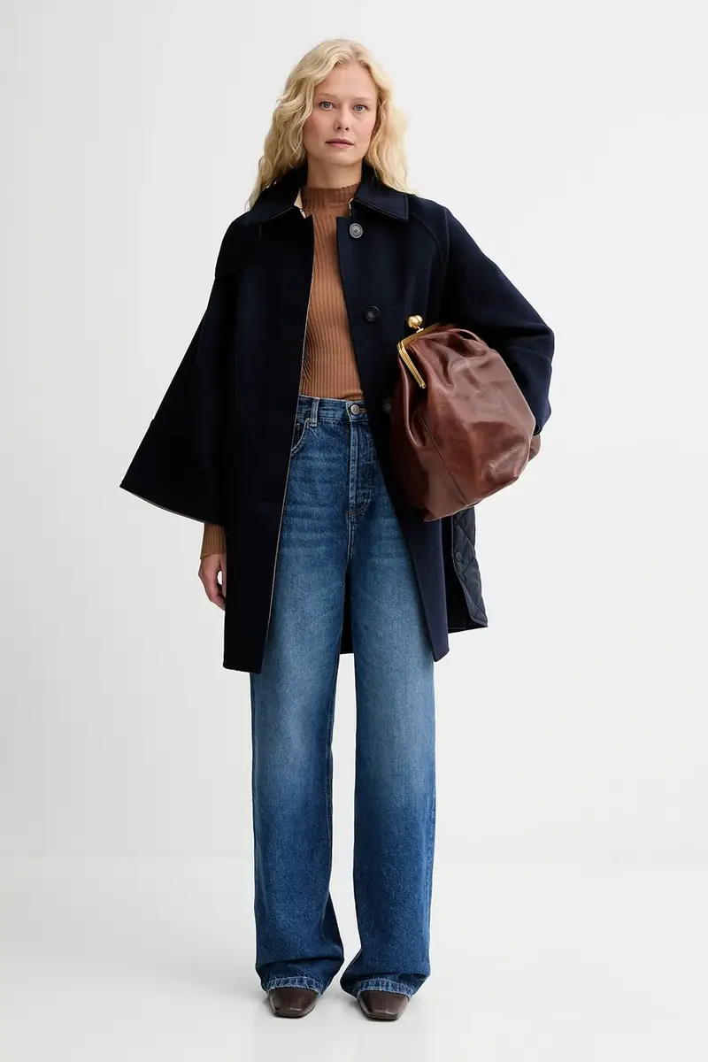 cappotto con lana RUFO colore blu navy 2525496012600 miniatura 2