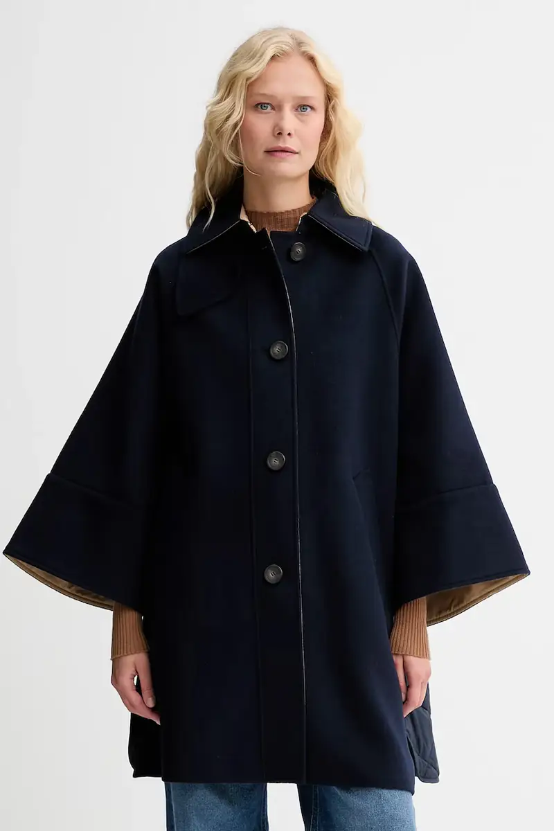 cappotto con lana RUFO colore blu navy 2525496012600