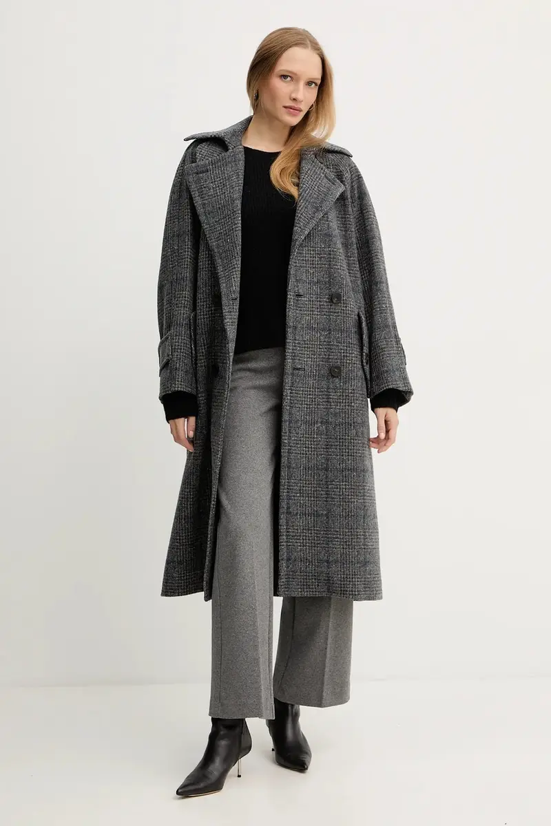 cappotto con lana SESTRI colore grigio 2525016122600 miniatura 2
