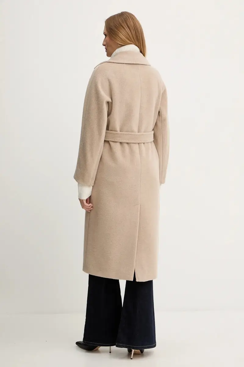 cappotto con lana TEMPERA colore marrone 2525016082600 Beige miniatura 3