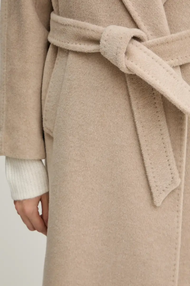 cappotto con lana TEMPERA colore marrone 2525016082600 Beige miniatura 5