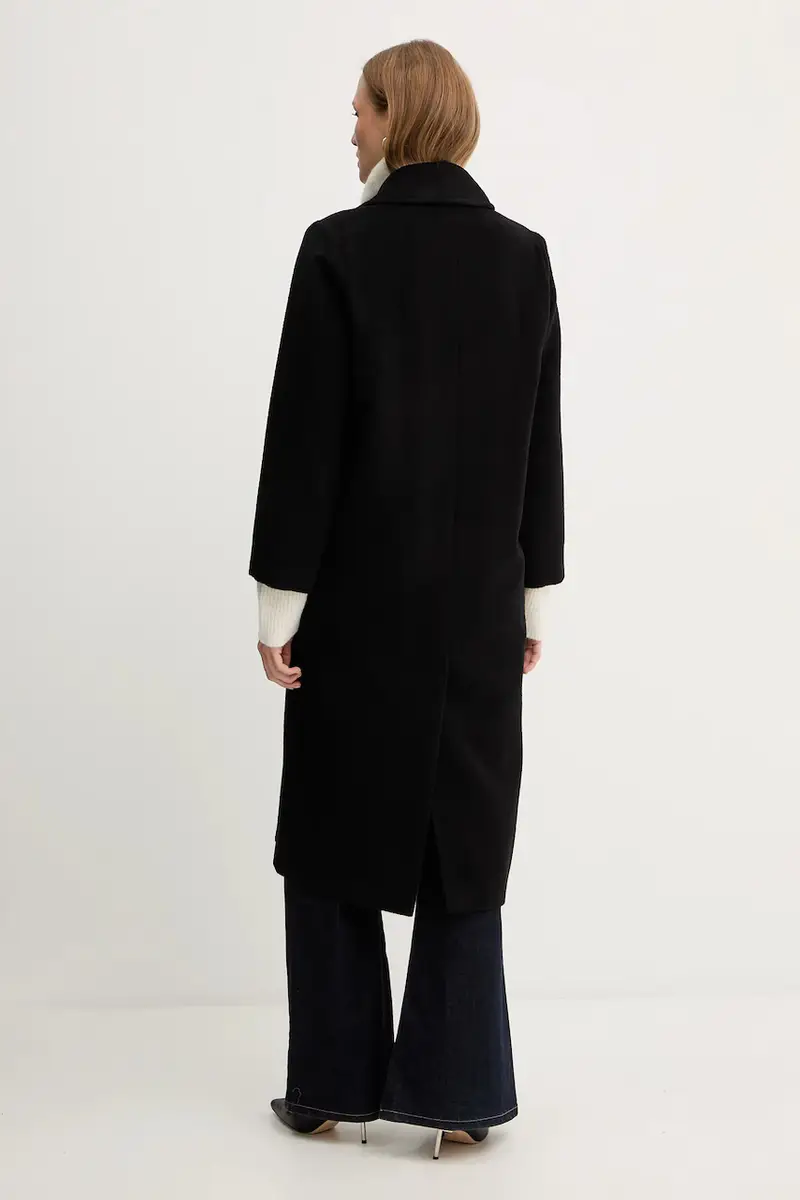 cappotto con lana ZUFOLO colore nero 2525016092600 miniatura 3