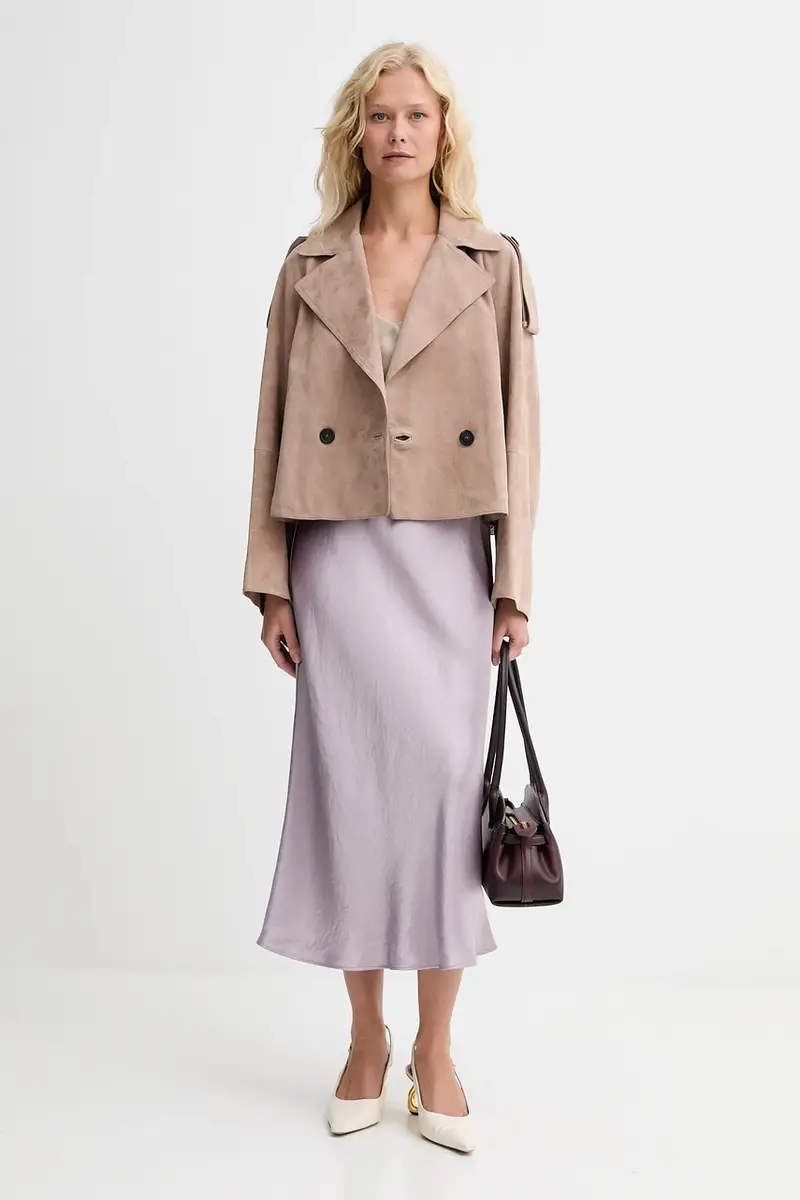 cappotto di scamoscio MAGA colore beige 2525446061600 miniatura 2