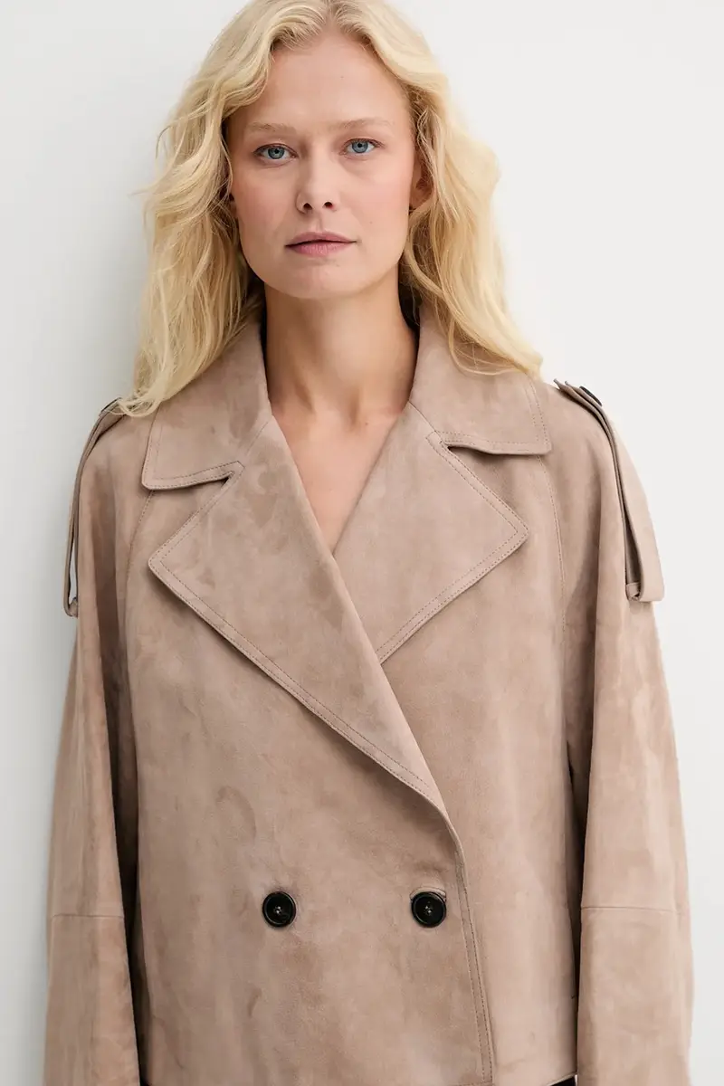 cappotto di scamoscio MAGA colore beige 2525446061600 miniatura 4