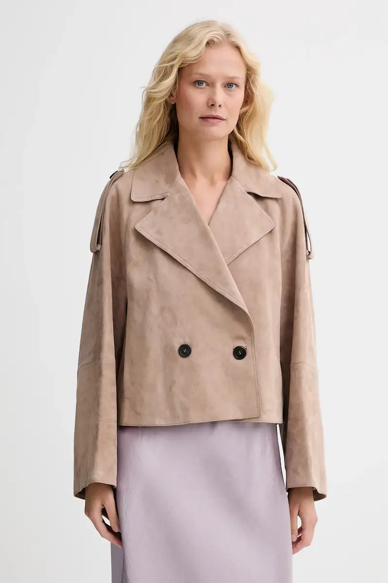 cappotto di scamoscio MAGA colore beige 2525446061600