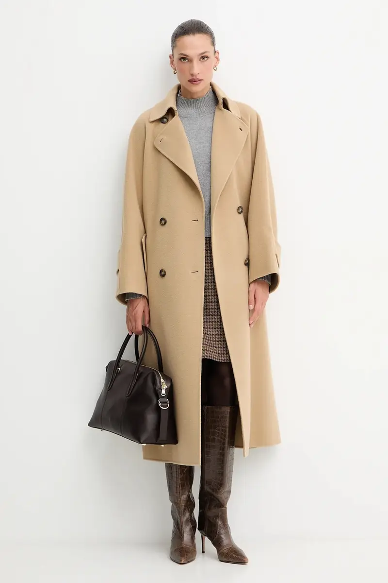 cappotto in lana CADINE colore beige 2525016022600 miniatura 2