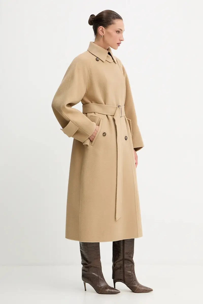 cappotto in lana CADINE colore beige 2525016022600 miniatura 4