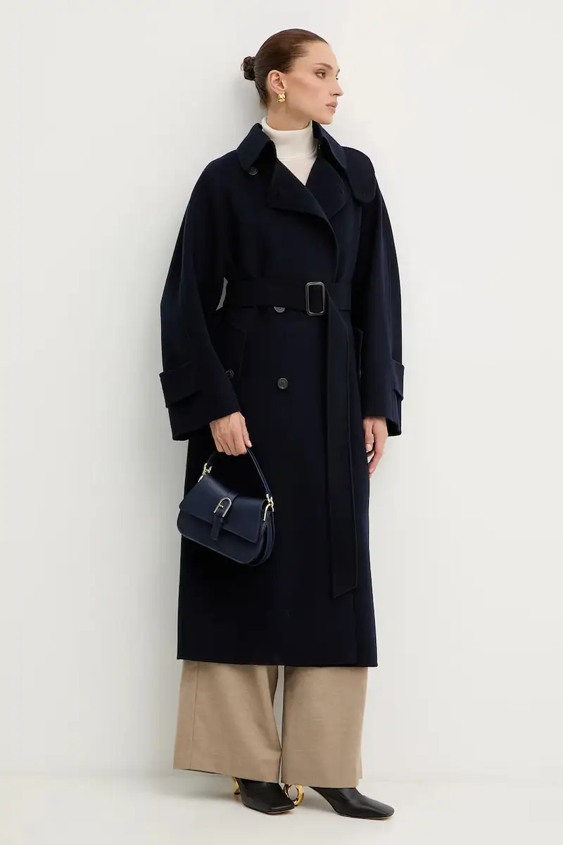 cappotto in lana CADINE colore blu navy 2525016022600 miniatura 2