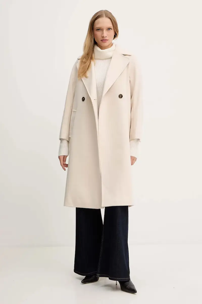 cappotto in lana RESINA colore beige 2525016102600 miniatura 2