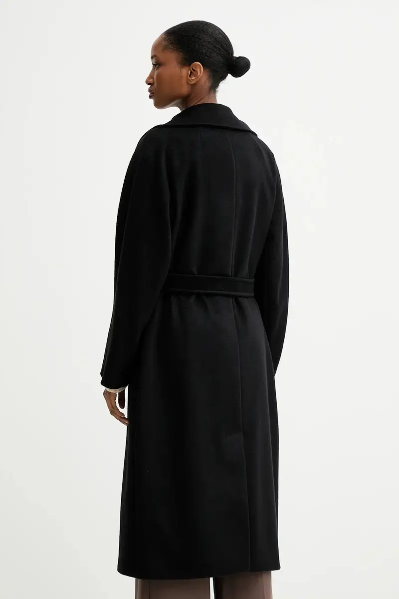 cappotto in lana RESINA Nero miniatura 3