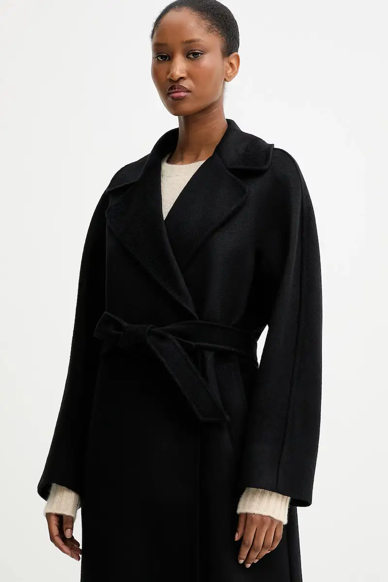 cappotto in lana RESINA Nero miniatura 5