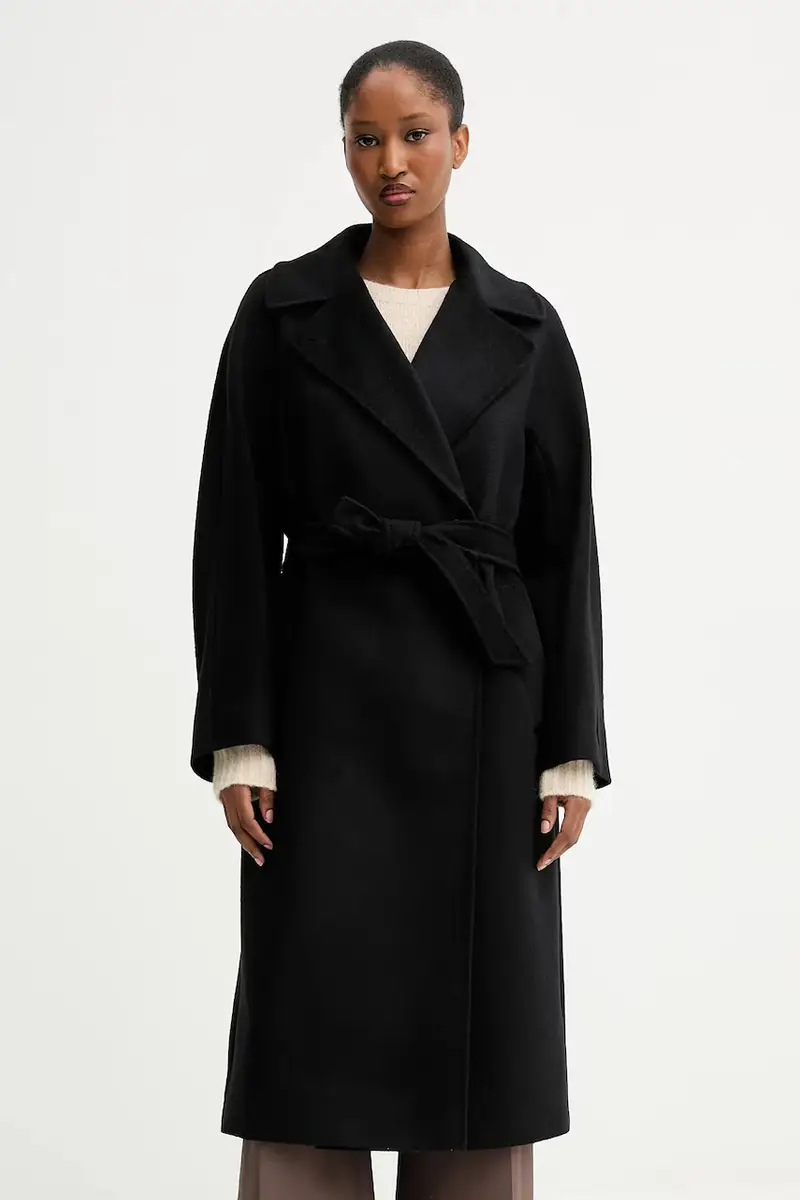 cappotto in lana RESINA Nero