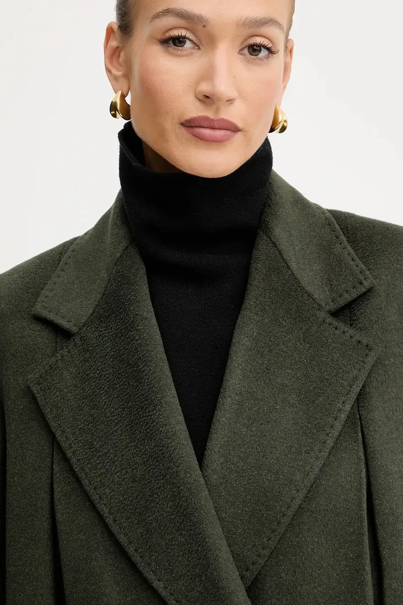 cappotto in lana SMALTO colore verde 2525016026600 miniatura 5