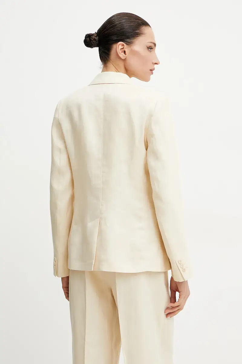 giacca in lino colore beige 2515041012600 miniatura 3