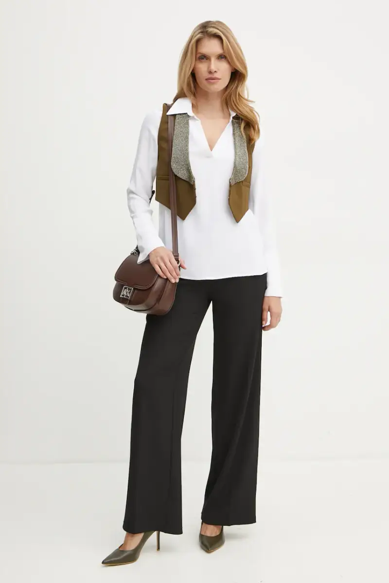 gilè con aggiunta di lana colore verde 2425156016600 miniatura 2