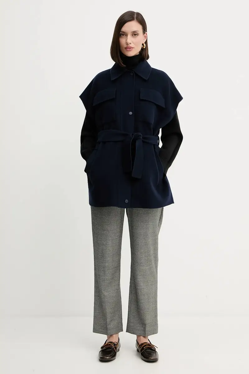 gilet con lana ELEGIA colore blu navy 2525276021600 miniatura 2