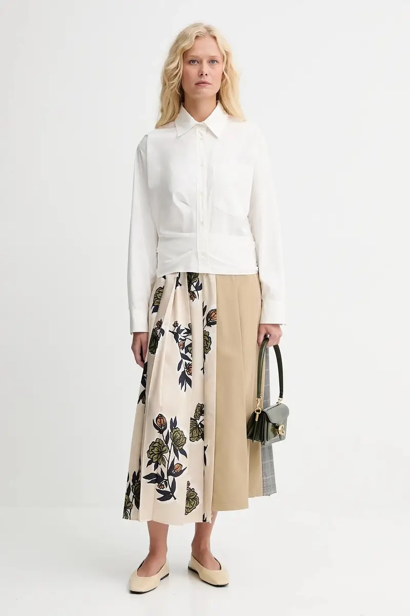 gonna con aggiunta di lana ETRA colore beige 2525106012600 miniatura 2